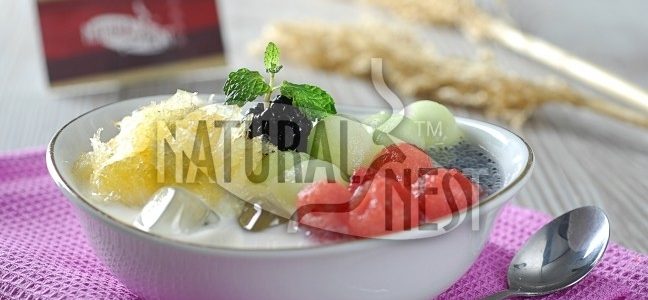 Bird Nest With Water Melon And Honey Dew