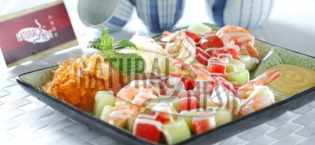 Bird Nest Shrimp Fruit Salad